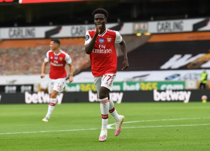 Framed Print : Saka Scores: Arsenal's Victory at Wolverhampton Wanderers (2019-2020) Framed Print : Saka Scores: Arsenal's Victory at Wolverhampton Wanderers (2019-2020)