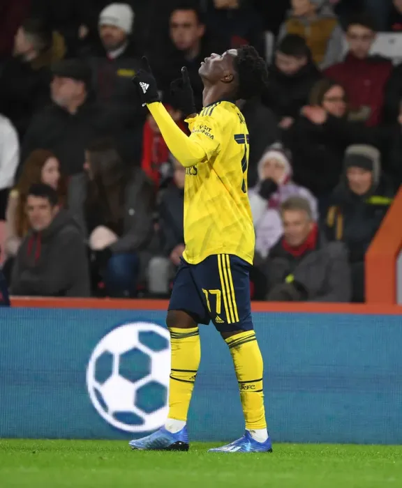 Framed Print : Saka Scores First: Arsenal Advances in FA Cup with Victory Over Bournemouth