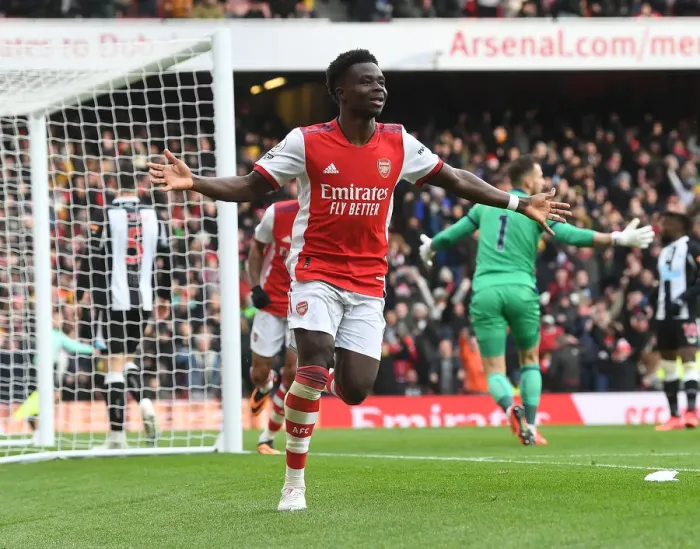 Framed Print : Saka Scores First: Arsenal Triumphs Over Newcastle United in Premier League Showdown Framed Print : Saka Scores First: Arsenal Triumphs Over Newcastle United in Premier League Showdown
