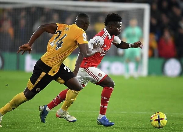 Saka Scores Past Toti: Wolverhampton Wanderers vs. Arsenal FC, Premier League 2022-23
