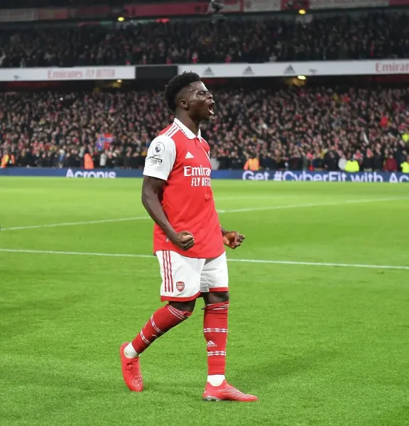 Modern Frame 12x10 of Saka Scores the Winner: Arsenal FC vs Manchester  City, Premier League 2022-23