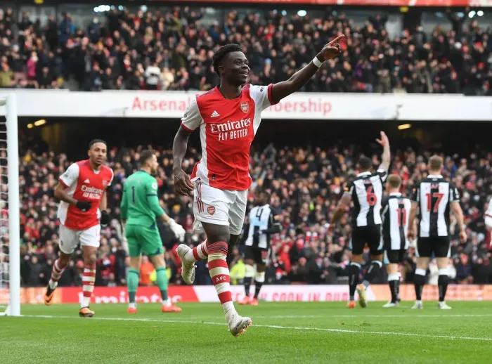 Framed Print : Saka Scores the Winner: Arsenal Triumphs over Newcastle United in Premier League 2021-22 Framed Print : Saka Scores the Winner: Arsenal Triumphs over Newcastle United in Premier League 2021-22