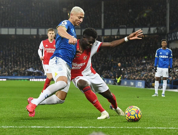 Saka vs Richarlison: Intense Battle at Goodison Park - Everton vs Arsenal, Premier League 2020-21