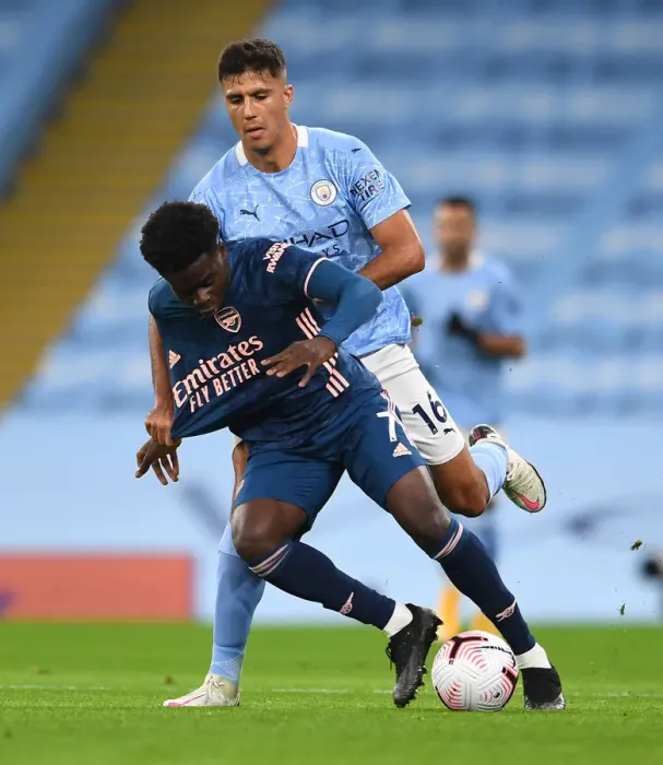 Framed Print : Saka vs Rodrigo: A Premier League Battle - Manchester City vs Arsenal (2020-21) Framed Print : Saka vs Rodrigo: A Premier League Battle - Manchester City vs Arsenal (2020-21)