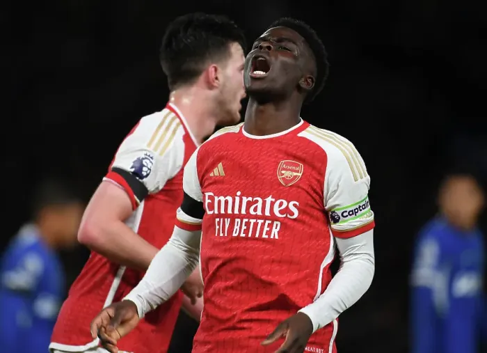 Framed Print : Saka's Brace: Chelsea vs. Arsenal, Premier League 2023-24 - Trossard Stuns Stamford Bridge Framed Print : Saka's Brace: Chelsea vs. Arsenal, Premier League 2023-24 - Trossard Stuns Stamford Bridge