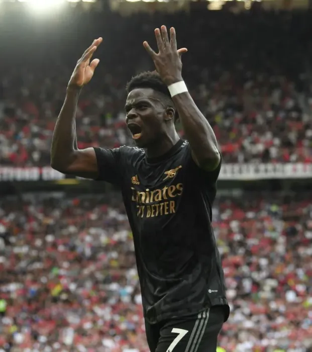 Framed Print : Saka's Stunner: Arsenal's Thrilling 1-0 Victory over Manchester United in the 2022-23 Premier League