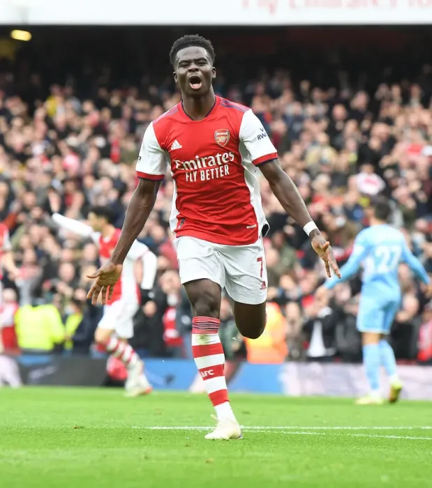 Framed Print : Saka's Thriller: Arsenal's Epic Victory Over Manchester City in Premier League Showdown Framed Print : Saka's Thriller: Arsenal's Epic Victory Over Manchester City in Premier League Showdown