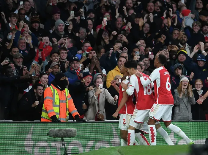 Framed Print : Saliba Scores the Second: Arsenal's Victory Over Burnley (Premier League 2023-24)