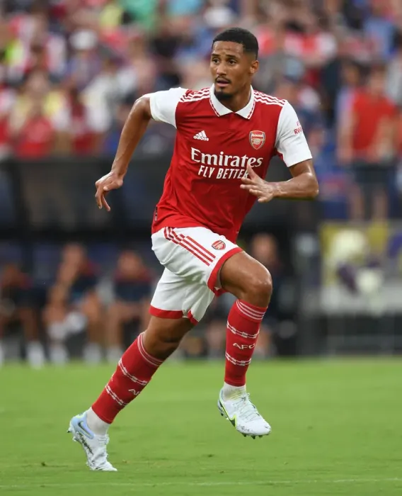 Framed Print : Saliba Stands Out: Arsenal's Pre-Season Victory Against Everton at M&T Bank Stadium