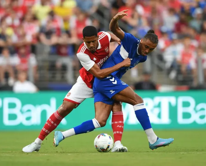 Framed Print : Saliba vs Calvert-Lewin: A Pre-Season Rivalry at the Baltimore Battlefield - Arsenal vs Everton Framed Print : Saliba vs Calvert-Lewin: A Pre-Season Rivalry at the Baltimore Battlefield - Arsenal vs Everton