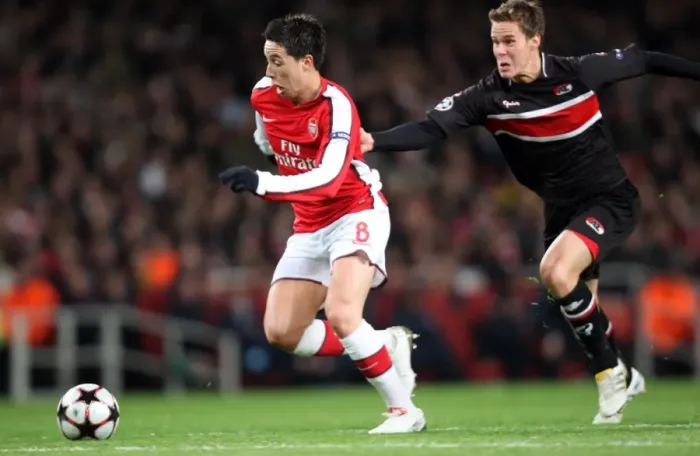Framed Print : Sami Nasri's Stunning Goal: Arsenal Crushes AZ Alkmaar 4-1 in Champions League Framed Print : Sami Nasri's Stunning Goal: Arsenal Crushes AZ Alkmaar 4-1 in Champions League