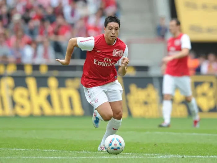 Framed Print : Samir Nasri in Action: Arsenal vs. Cologne Pre-Season Friendly, 2011 Framed Print : Samir Nasri in Action: Arsenal vs. Cologne Pre-Season Friendly, 2011