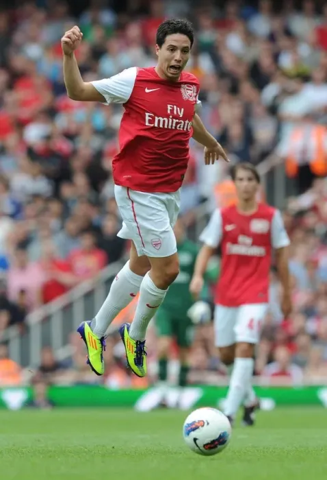Framed Print : Samir Nasri in Action: Arsenal vs. Liverpool, Premier League 2011-2012 Framed Print : Samir Nasri in Action: Arsenal vs. Liverpool, Premier League 2011-2012