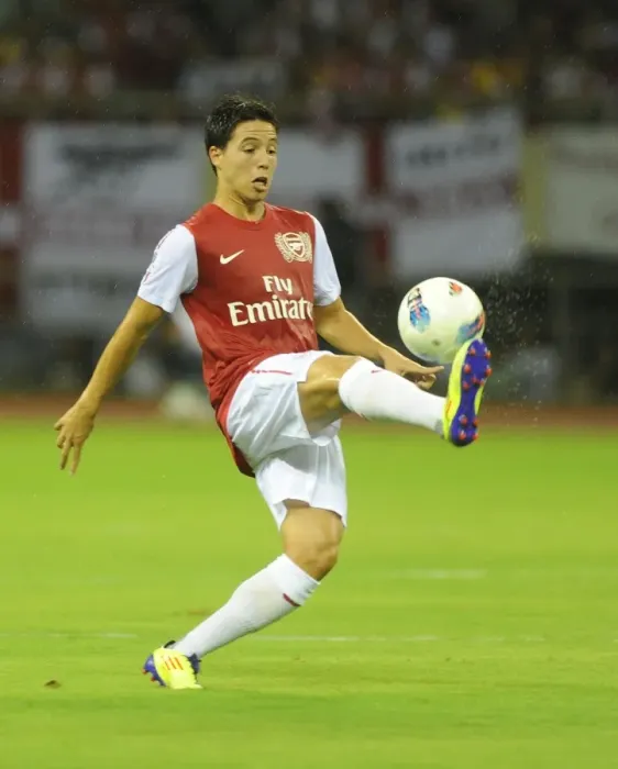 Framed Print : Samir Nasri in Action: Arsenal vs Hangzhou Greentown, China (2011)