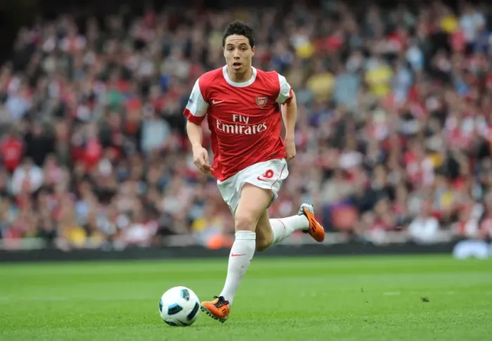Framed Print : Samir Nasri (Arsenal). Arsenal 0: 0 Blackburn Rovers. Barclays Premier League