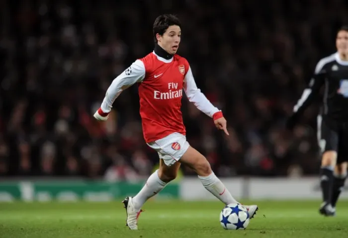 Framed Print : Samir Nasri (Arsenal). Arsenal 3: 1 Partizan Belgrade. UEFA Champions League