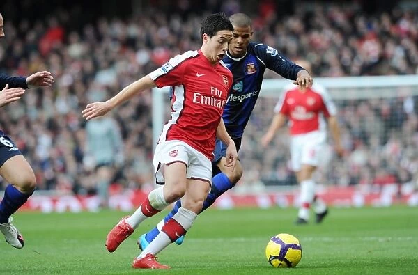 Samir Nasri (Arsenal) Frazier Campbell (Sunderland). Arsenal 2:0 Sunderland