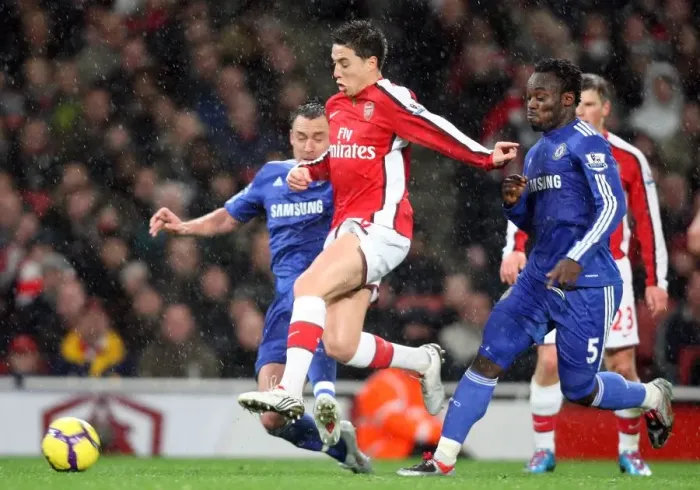 Framed Print : Samir Nasri (Arsenal) John Terry and Michael Essien (Chelsea). Arsenal 0: 3 Chelsea Framed Print : Samir Nasri (Arsenal) John Terry and Michael Essien (Chelsea). Arsenal 0: 3 Chelsea