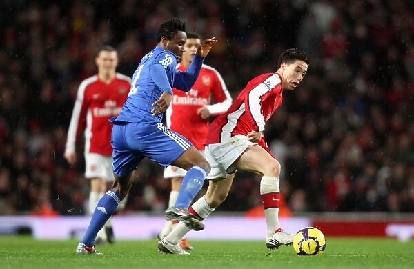 Samir Nasri (Arsenal) Jon Obi Mikel (Chelsea). Arsenal 0: 3 Chelsea. Barclays Premier League