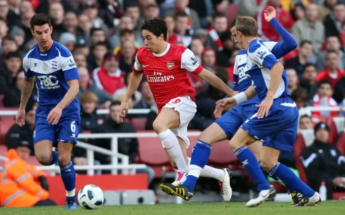 Framed Print : Samir Nasri (Arsenal) Liam Ridgewell, Keith Fahey and Lee Bowyer (Birmingham) Framed Print : Samir Nasri (Arsenal) Liam Ridgewell, Keith Fahey and Lee Bowyer (Birmingham)