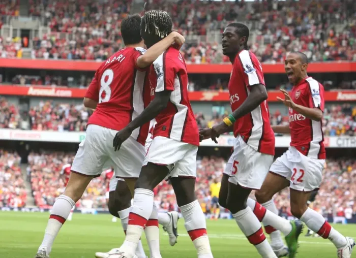 Framed Print : Samir Nasri celebrates scoring the Arsenal goal with Bacary Sagna Framed Print : Samir Nasri celebrates scoring the Arsenal goal with Bacary Sagna