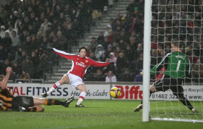 Framed Print : Samir Nasri Scores the Second Goal: Arsenal Crushes Hull City 3-1 Framed Print : Samir Nasri Scores the Second Goal: Arsenal Crushes Hull City 3-1