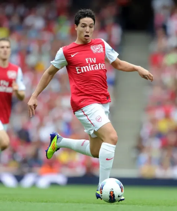 Framed Print : Samir Nasri Suffers in Arsenal's 0:2 Loss to Liverpool, Barclays Premier League, 20 / 8 / 11
