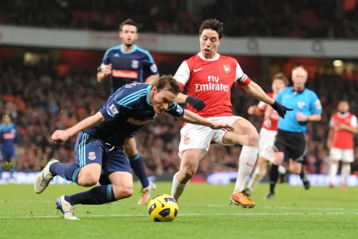 Framed Print : Samir Nasri's Game-Winning Goal: Arsenal 1-0 Stoke City, Premier League 2011