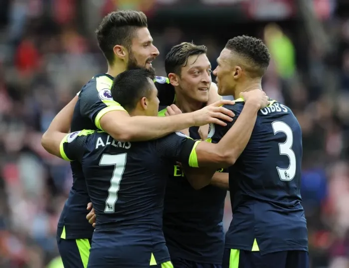Framed Print : Sanchez, Ozil, and Giroud's Goals: Arsenal's Dominance Over Sunderland (2016-17) Framed Print : Sanchez, Ozil, and Giroud's Goals: Arsenal's Dominance Over Sunderland (2016-17)