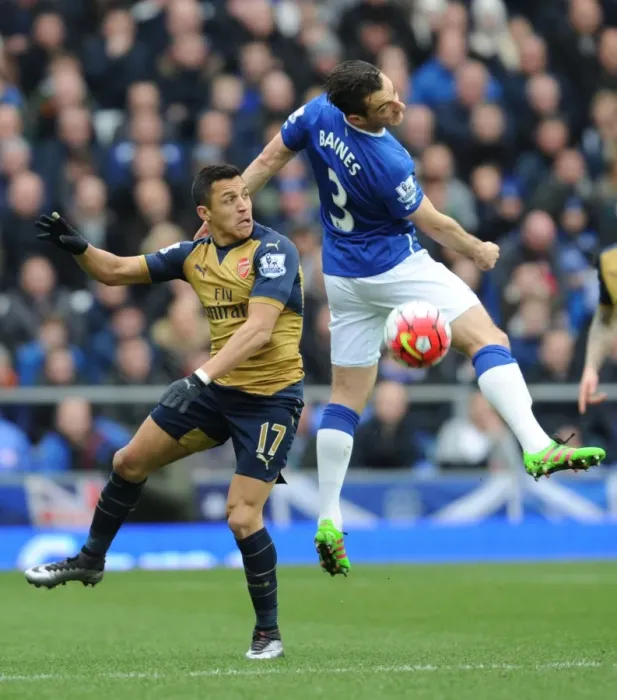 Framed Print : Sanchez vs. Baines: A Premier League Battle at Goodison Park Framed Print : Sanchez vs. Baines: A Premier League Battle at Goodison Park