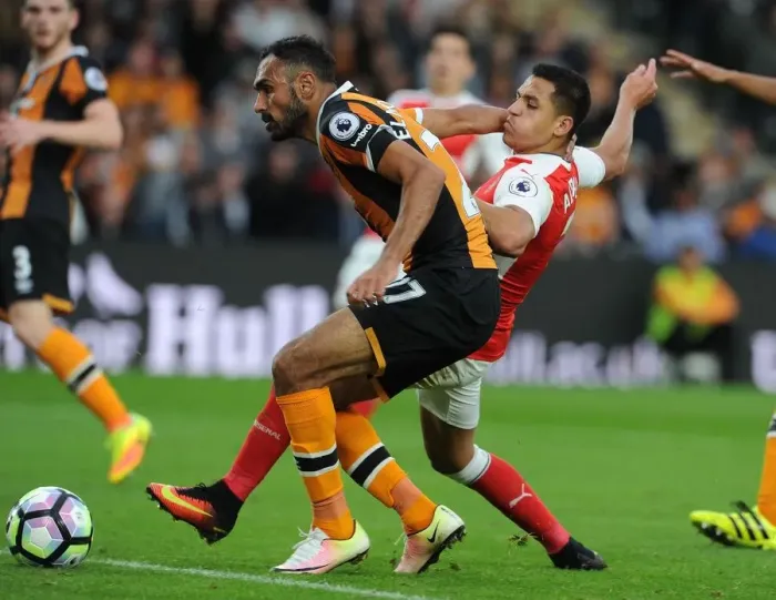 Framed Print : Sanchez vs. Elmohamady: A Football Clash at KCOM Stadium Framed Print : Sanchez vs. Elmohamady: A Football Clash at KCOM Stadium