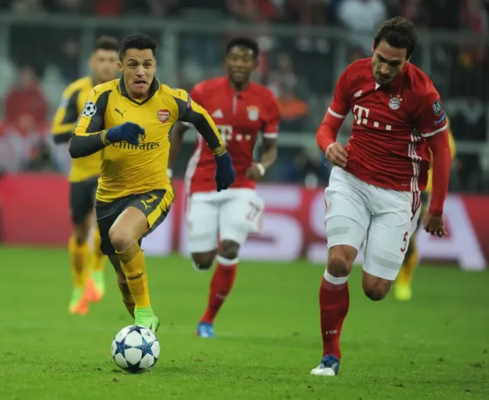 Framed Print : Sanchez vs. Hummels: A Champions League Showdown - Arsenal vs. Bayern Munich, 2016-17
