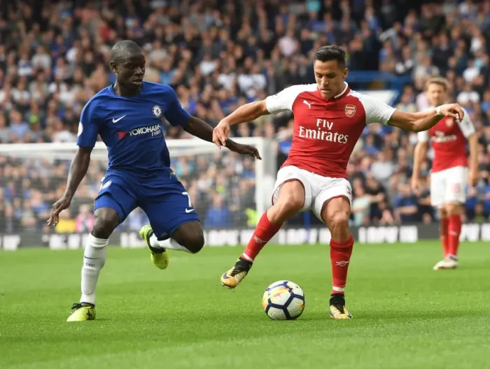 Framed Print : Sanchez vs. Kante: A Premier League Battle of Stars Framed Print : Sanchez vs. Kante: A Premier League Battle of Stars