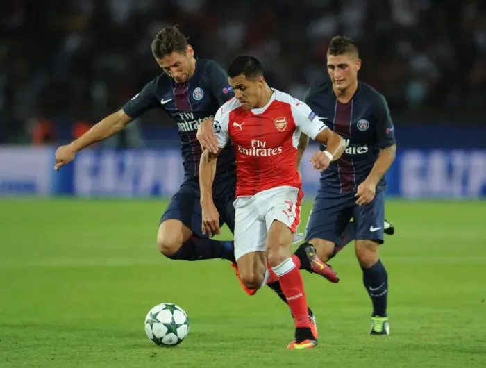 Framed Print : Sanchez vs. Krychowiak: A Champions League Battle at Parc des Princes Framed Print : Sanchez vs. Krychowiak: A Champions League Battle at Parc des Princes