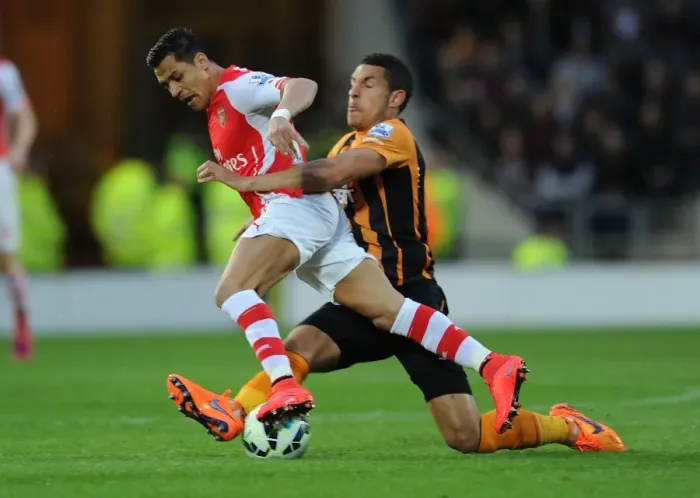 Framed Print : Sanchez vs. Livermore: Intense Clash at Hull City vs. Arsenal Framed Print : Sanchez vs. Livermore: Intense Clash at Hull City vs. Arsenal