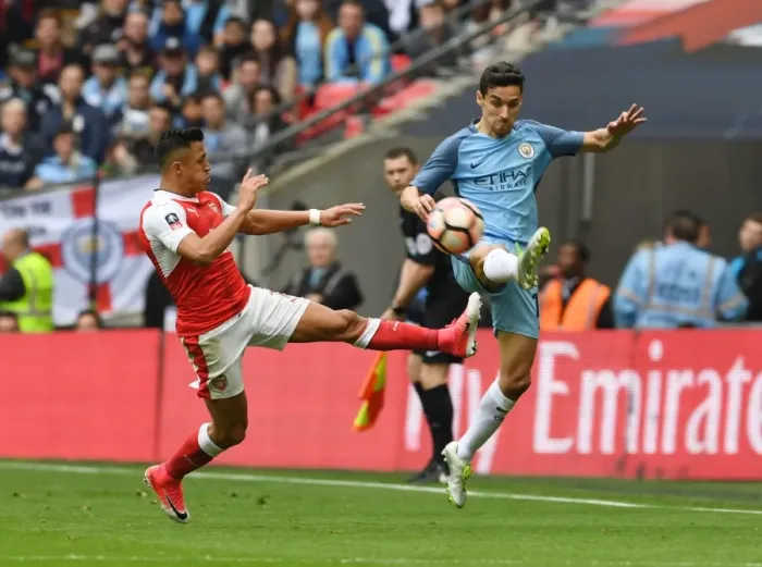 Framed Print : Sanchez vs. Navas: A FA Cup Semi-Final Battle at Wembley (Arsenal vs. Manchester City, 2017)