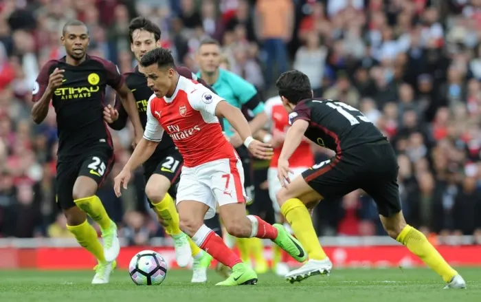 Framed Print : Sanchez vs. Navas: A Premier League Battle