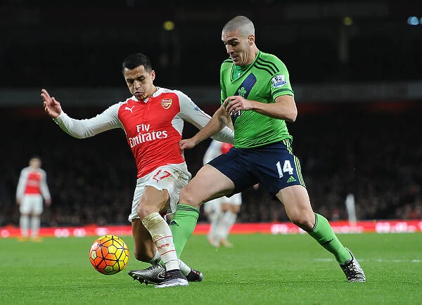 Sanchez vs. Romeu: Intense Clash in Arsenal vs. Southampton Premier League Match