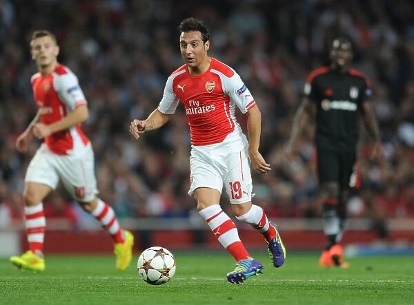 Santi Cazorla: In Action for Arsenal against Besiktas, UEFA Champions League Qualifiers (2014)