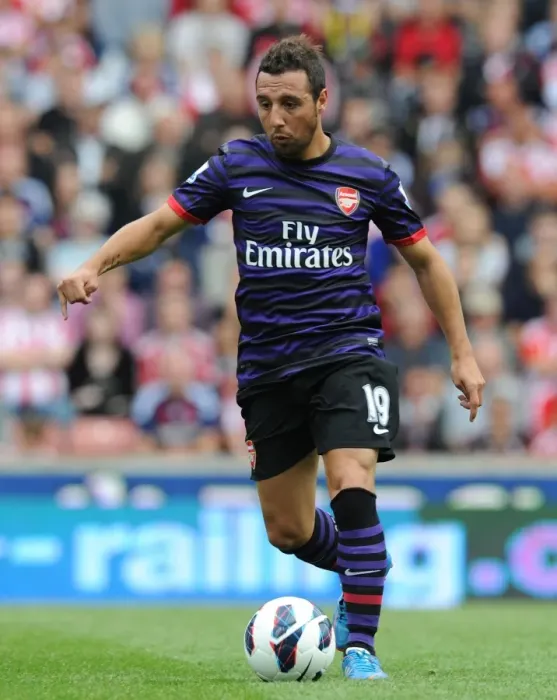 Framed Print : Santi Cazorla: In Action for Arsenal Against Stoke City, Premier League 2012-13