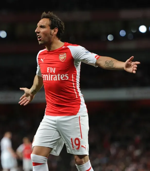 Framed Print : Santi Cazorla: In Action for Arsenal Against Swansea City, Premier League 2014 / 15