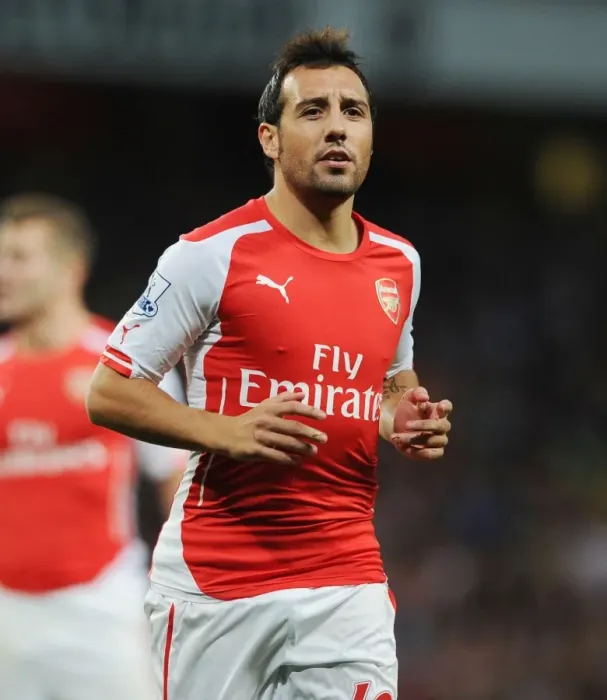 Framed Print : Santi Cazorla in Action: Arsenal vs. Tottenham, Premier League 2014-15