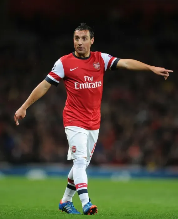 Framed Print : Santi Cazorla in Action: Arsenal vs. Olympiacos, UEFA Champions League (2012)