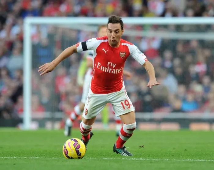 Framed Print : Santi Cazorla in Action: Arsenal vs Burnley, Premier League 2014 / 15