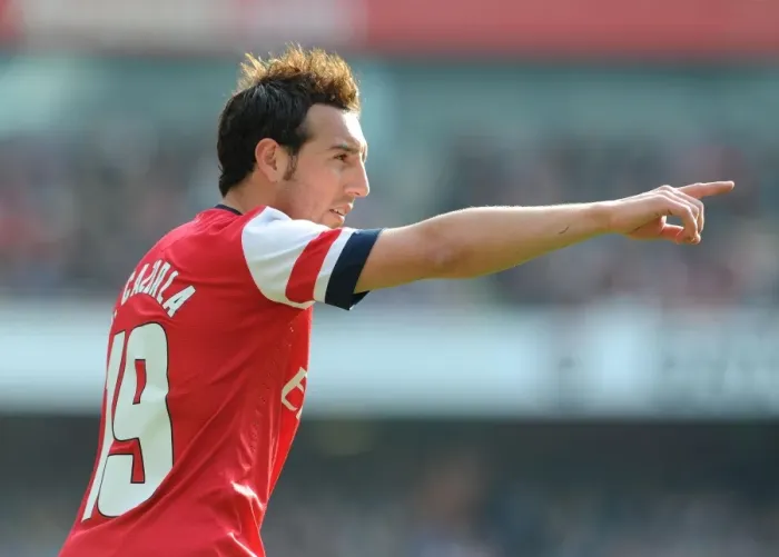 Framed Print : Santi Cazorla in Action: Arsenal vs Everton, FA Cup Quarter-Final, 2014