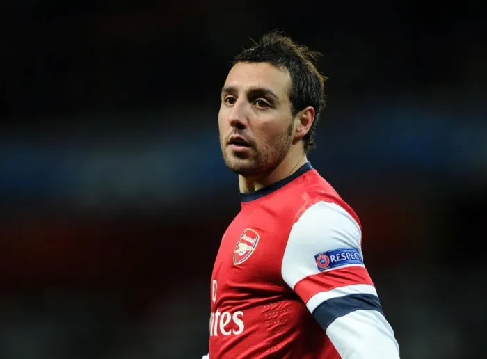 Framed Print : Santi Cazorla in Action: Arsenal vs Montpellier, UEFA Champions League (2012)