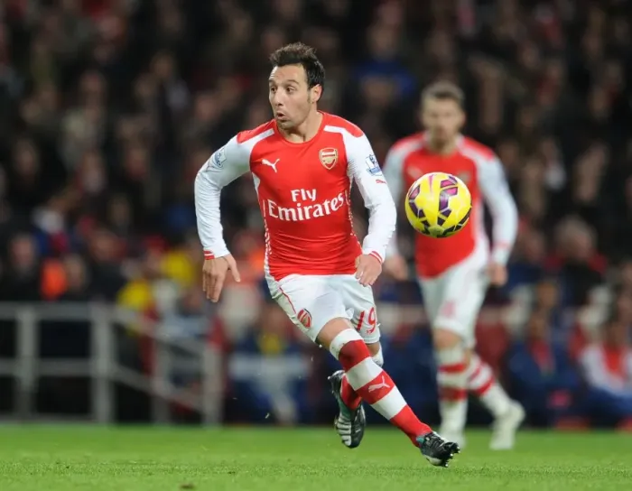 Framed Print : Santi Cazorla in Action: Arsenal vs Southampton, Premier League 2014-15