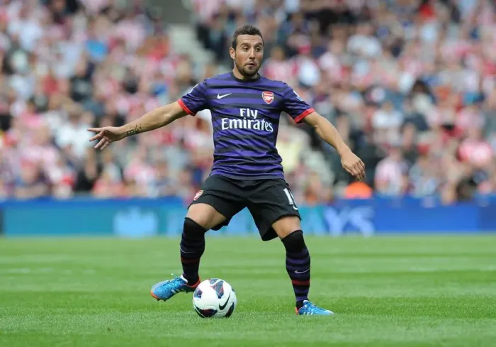 Framed Print : Santi Cazorla in Action: Arsenal vs Stoke City, Premier League 2012-13