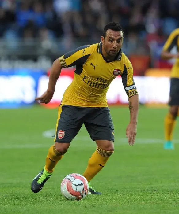Framed Print : Santi Cazorla in Action: Arsenal vs Viking FK (2016-17 Pre-Season Friendly)