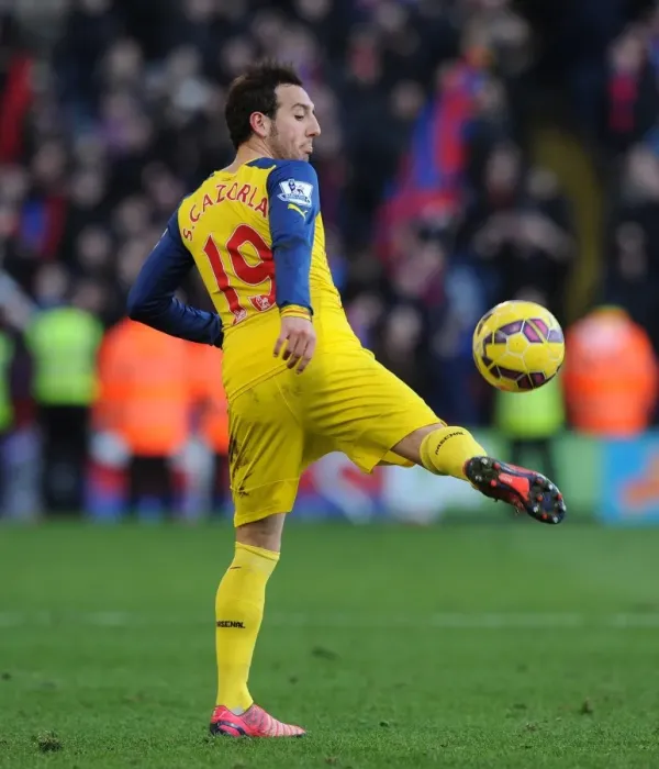 Framed Print : Santi Cazorla in Action: Crystal Palace vs Arsenal, Premier League 2014-15